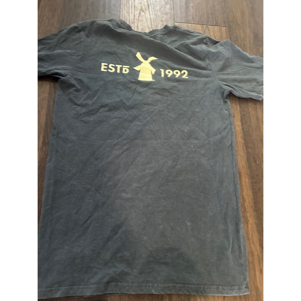 Dutch Bros Coffee Mens Gray Windmill Graphic T-Shirt ESTD 1992 Large